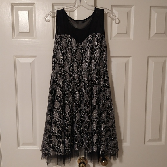 Metallic Black Holiday Dress - Picture 1 of 5